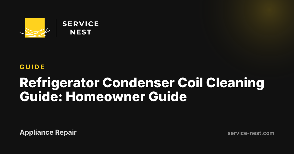 Refrigerator Condenser Coil Cleaning Guide: Homeowner Guide