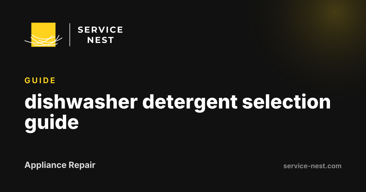 dishwasher detergent selection guide