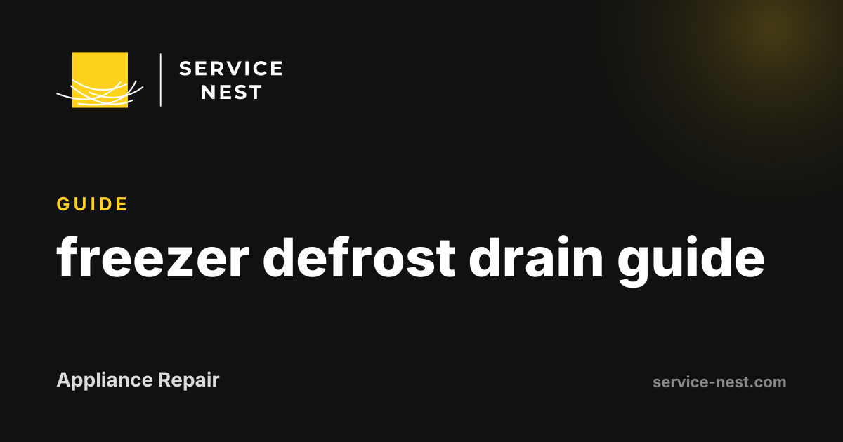 freezer defrost drain guide
