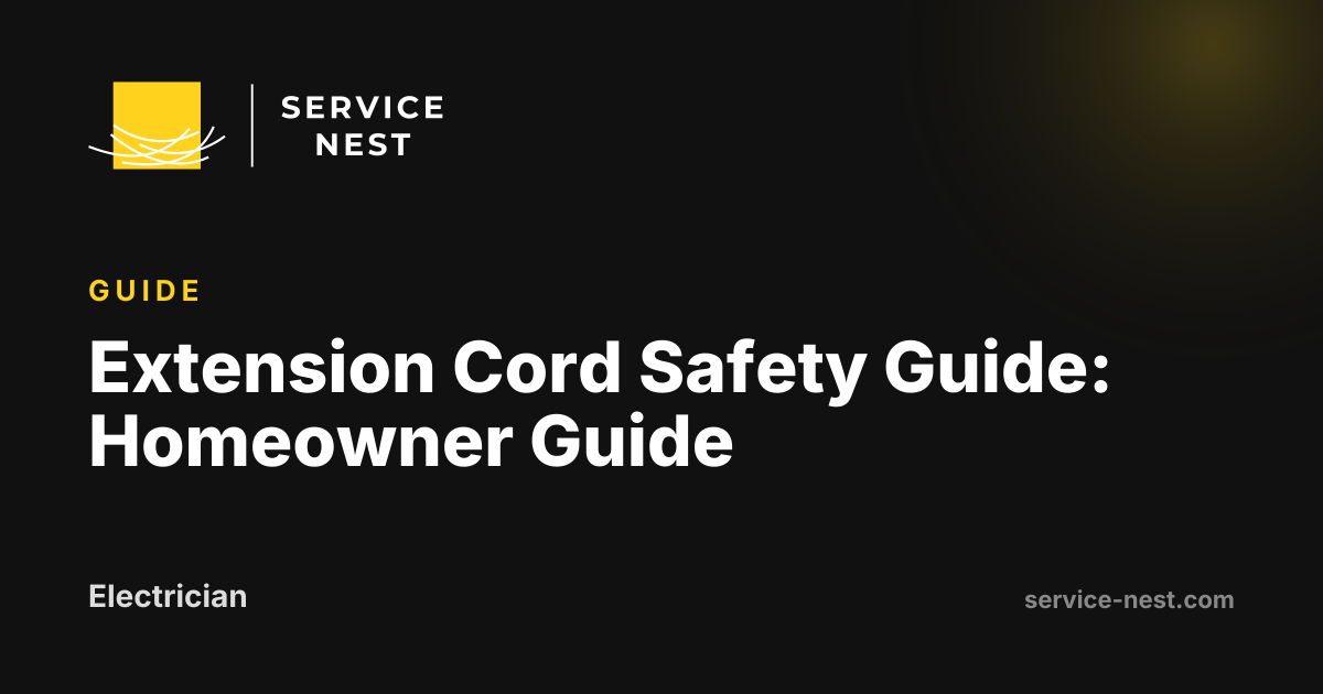Extension Cord Safety Guide: Homeowner Guide
