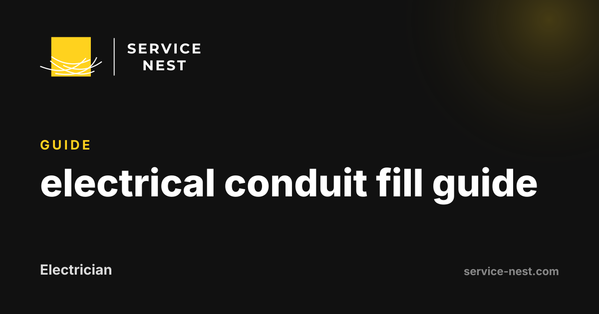 electrical conduit fill guide