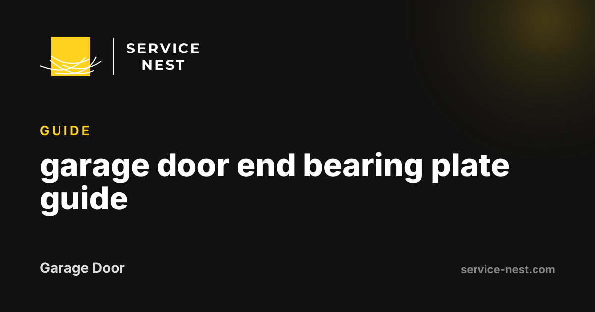 garage door end bearing plate guide