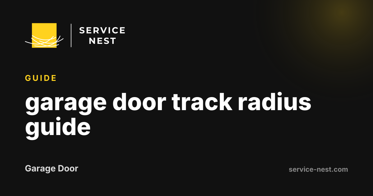 garage door track radius guide