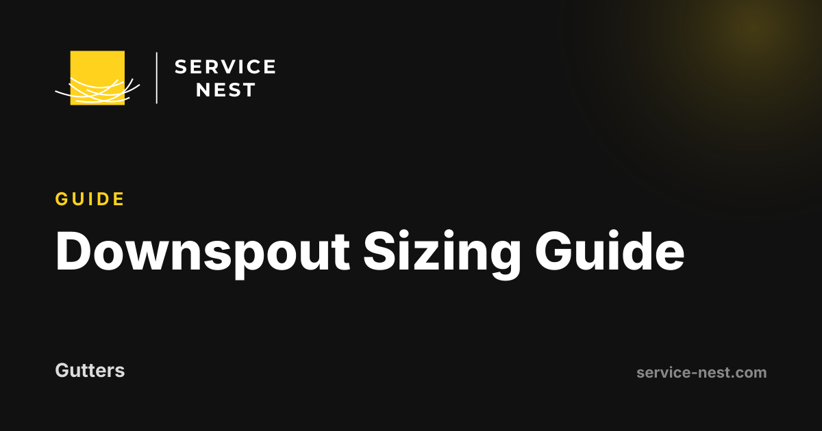 Downspout Sizing Guide