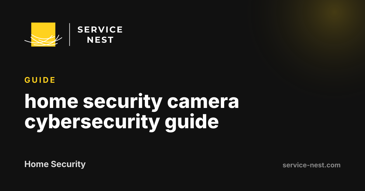 home security camera cybersecurity guide