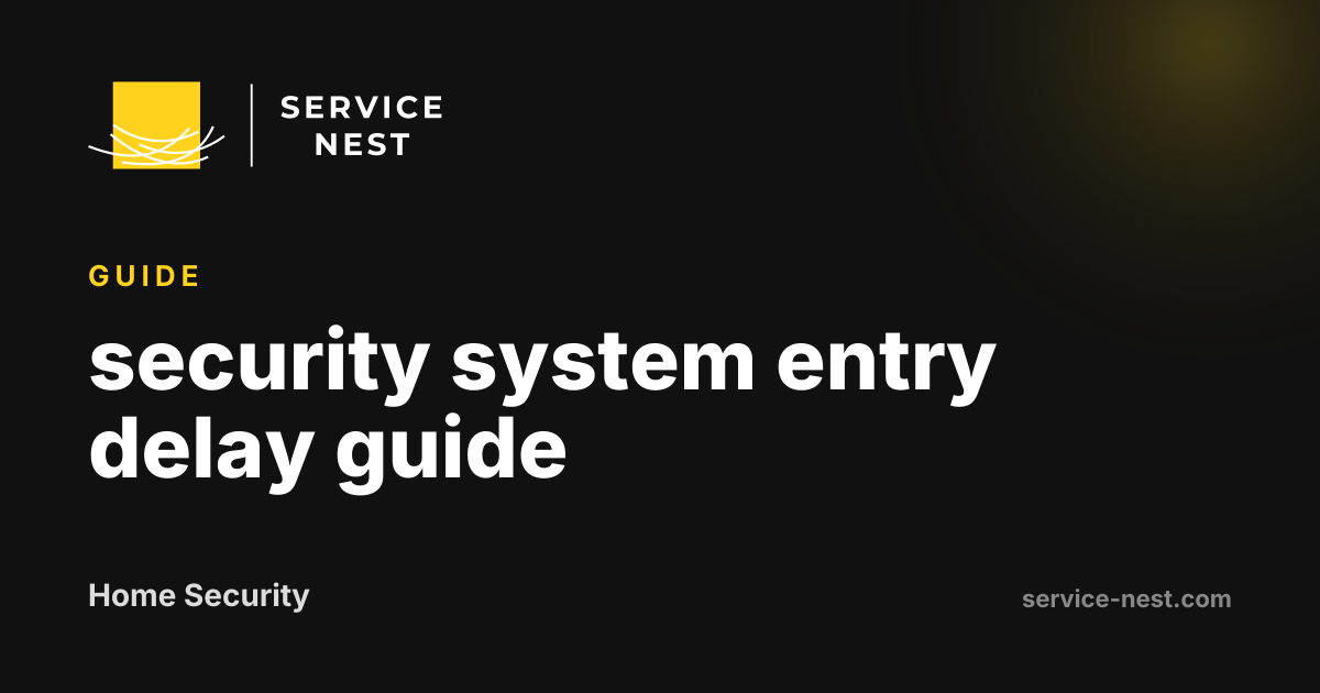 security system entry delay guide