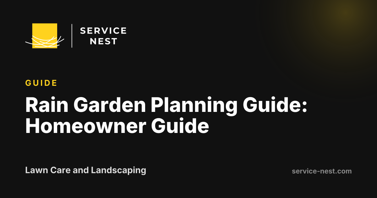 Rain Garden Planning Guide: Homeowner Guide