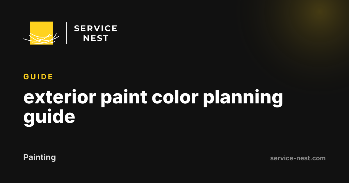 exterior paint color planning guide