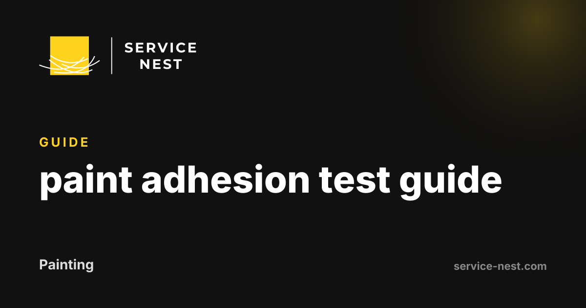 paint adhesion test guide