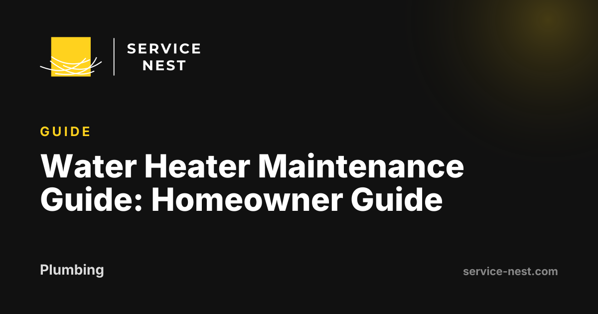 Water Heater Maintenance Guide: Homeowner Guide