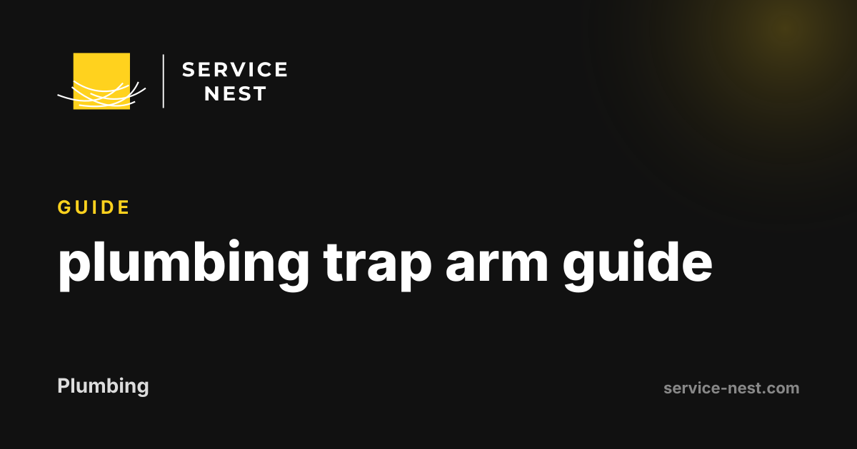 plumbing trap arm guide