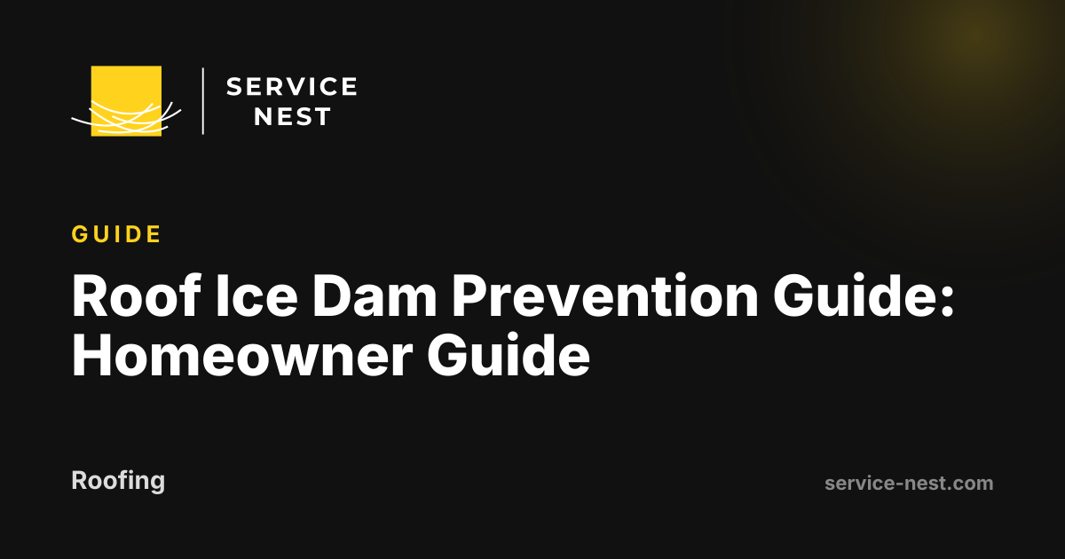 Roof Ice Dam Prevention Guide: Homeowner Guide