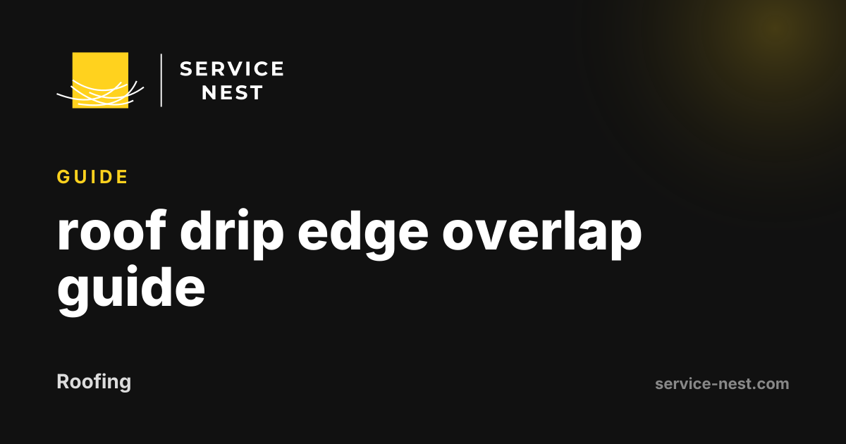 roof drip edge overlap guide