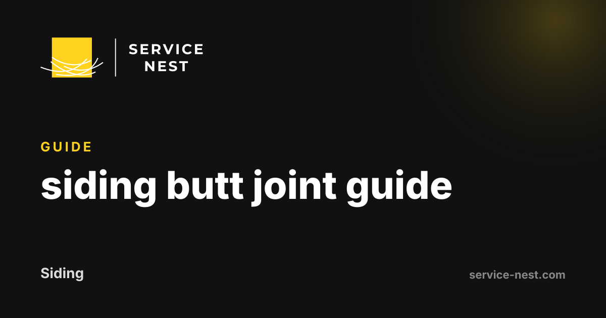 siding butt joint guide