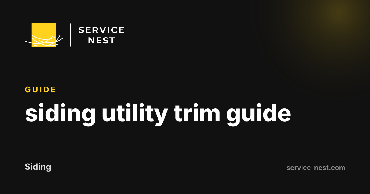 siding utility trim guide